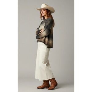 SPANNER‎ Mohair Large Ombre Knit Sweater Long Sleeve Women